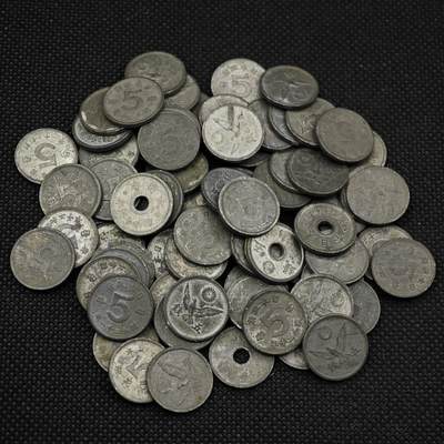 【淘币小摊】实时拍第八百三十一拍   散币场   满百包邮可预留二周 每周一统一发货   -   日本五钱锡比73枚