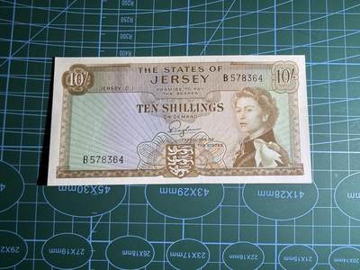 【炜奕收藏】，第五十三期 - 1963年泽西10先令，UNC品相，乱龙号