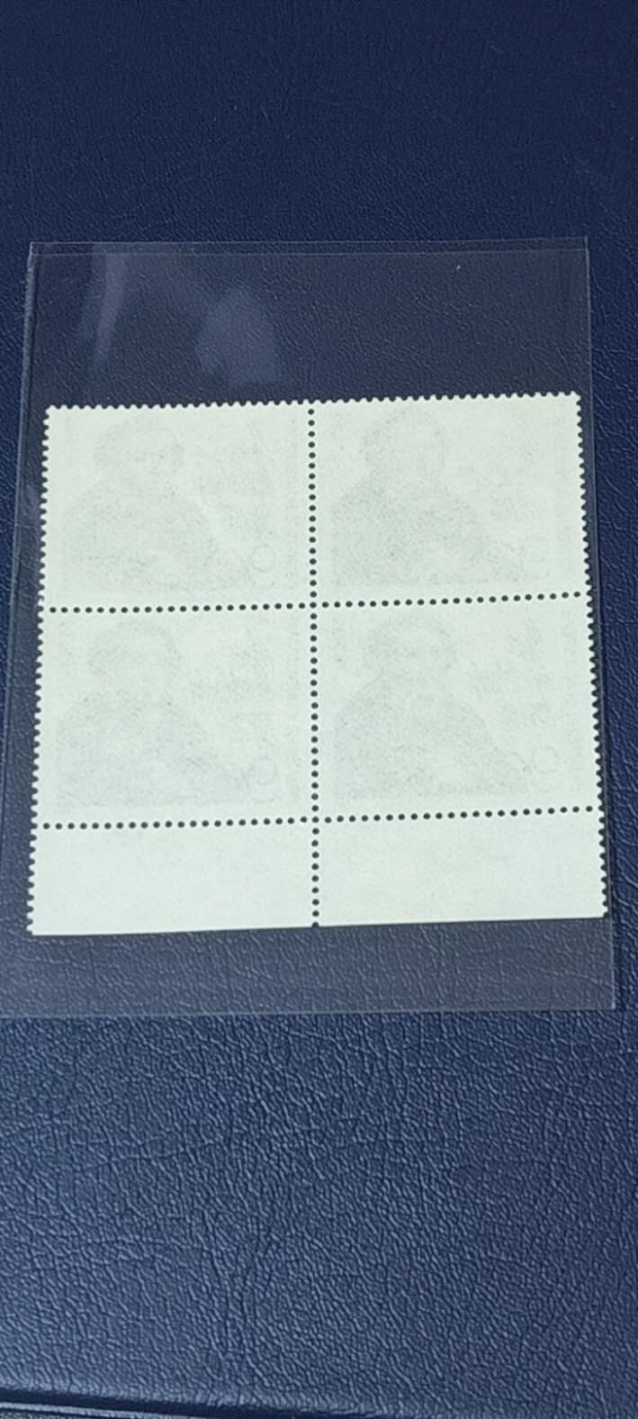 德国邮票专场，都是人物题材 德国  四方联，1979年发行：哲学家门德尔松，品相如图