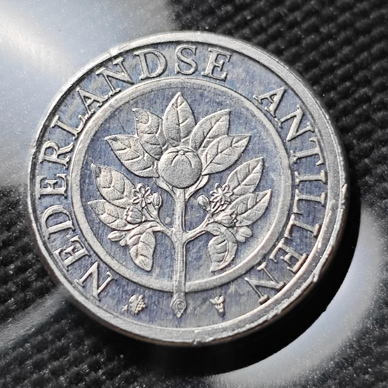 KK钱币收藏小铺 第380期  2月预留时间 周末发货   2002荷属安地列斯5分