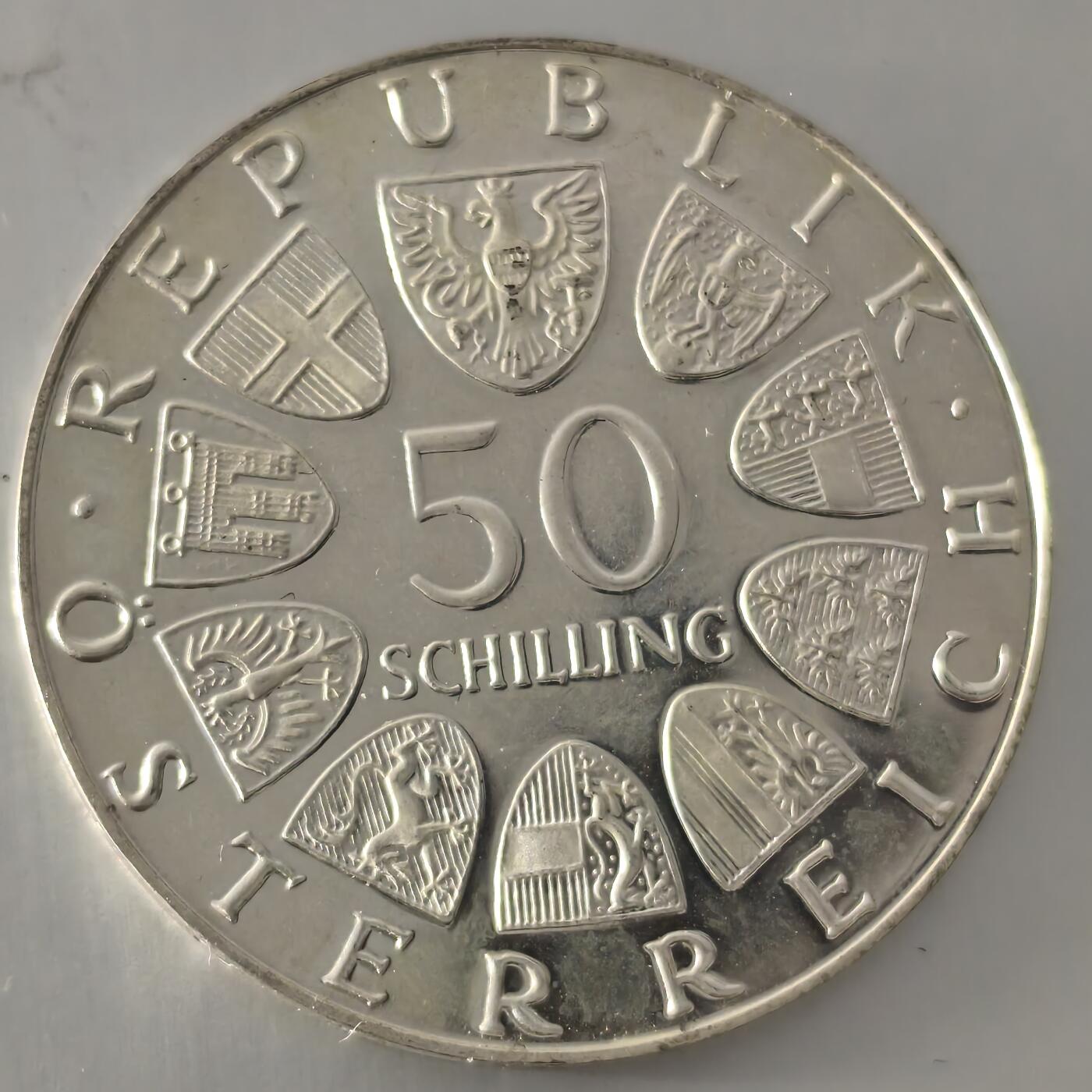 老蟹的宝藏🏴‍☠️ V 奥地利1972年50先令精制银币Fineness: 0.9000 Weight: 20.0000g