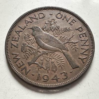 🌹外币初藏🌹🐯2025年第141场  每周二四六晚8️⃣点 接代拍 - 新西兰1943年一便士