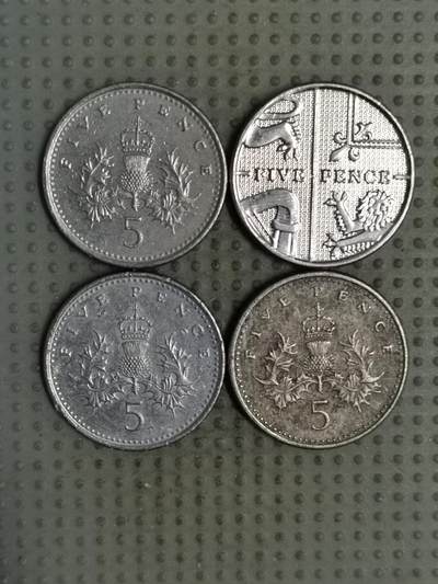 2025年第140场各国散币拍卖（总第140场） - 英国5便士4枚