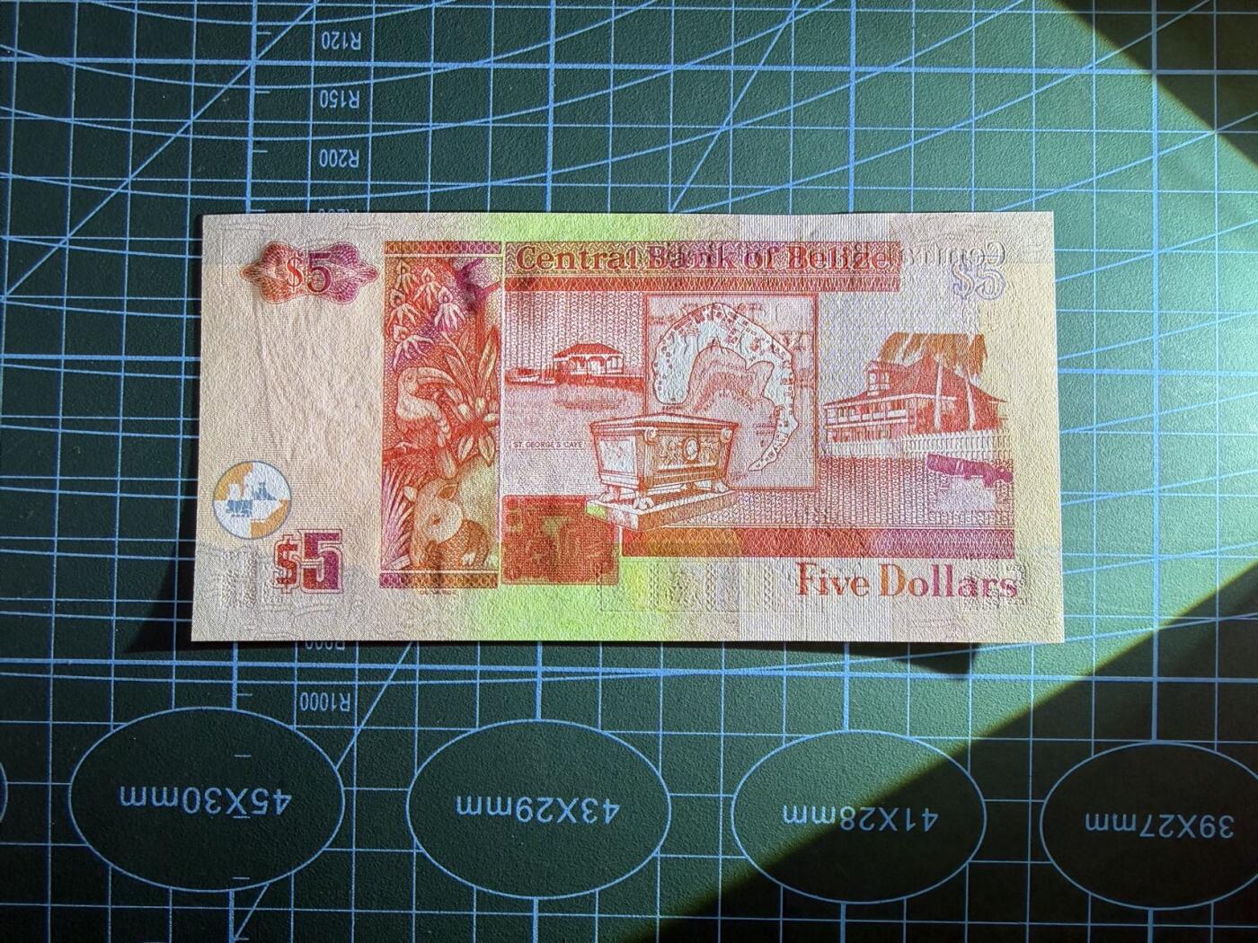 【炜奕收藏】，第五十三期 2002年伯利兹5元，UNC品相，早期年份版