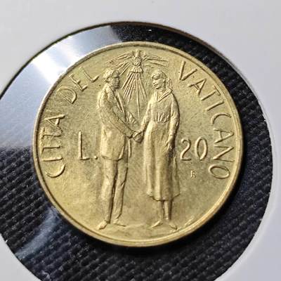 KK钱币收藏小铺 第380期  2月预留时间 周末发货 - 梵蒂冈20里拉 
