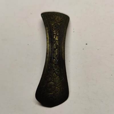 杂件专场89期 - 清代鎏金花纹发簪，带钢印款