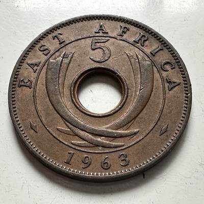 🌹外币初藏🌹🐯2025年第141场  每周二四六晚8️⃣点 接代拍 - 英属东非1963年五分