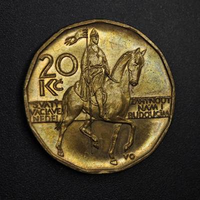 【淘币小摊】实时拍第八百三十一拍   散币场   满百包邮可预留二周 每周一统一发货   - 捷克2002年20克朗铜币