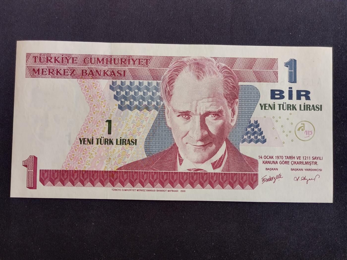 【游宝拍卖】乙巳蛇年97期 周六集拍 土耳其-1新里拉【A冠 永恒号 全新UNC】