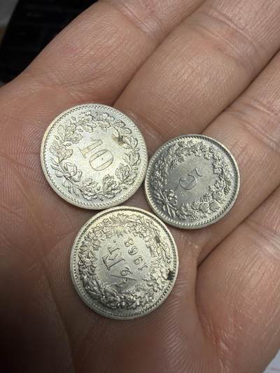 2025年集古藏今外币拍卖第十一期-第1场—（总第291拍），可以寄存60天，满160元包邮。 - 瑞士各面值三枚