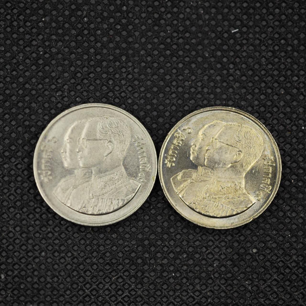 【淘币小摊】实时拍第八百三十一拍   散币场   满百包邮可预留二周 每周一统一发货    泰国2泰铢纪念币2枚