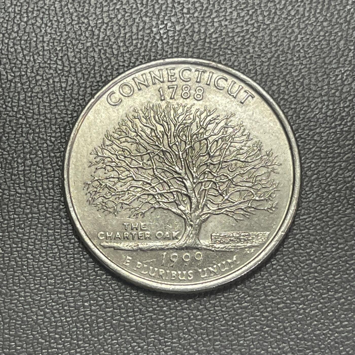 回流1222 美国州币系列之1999年康涅狄格州 宪章橡树