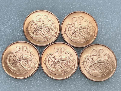 第一海外回流一元起拍收藏 散集专场  第276期 - 爱尔兰1979年2便士硬币5枚 原光美品