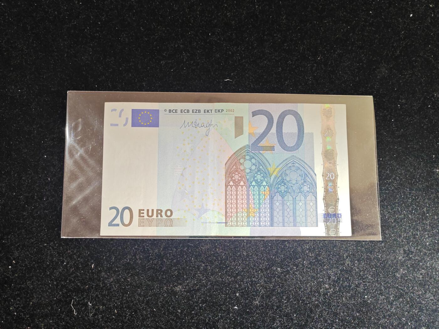 欧盟 2002版 20欧 三签 P冠荷兰 非全新好品