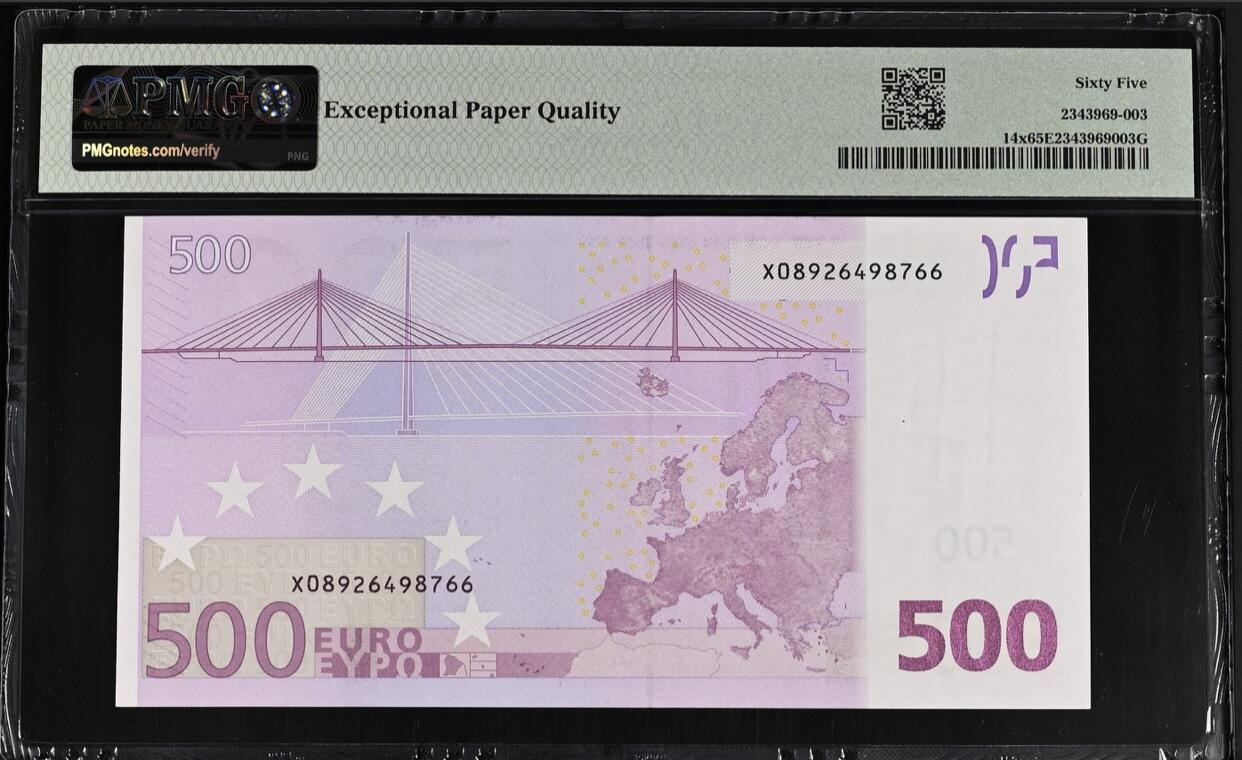 【礼羽收藏】🌏世界钱币拍卖第116期 2002年欧盟500欧元一签