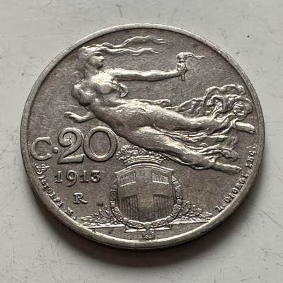 🌹外币初藏🌹🐯2025年第141场  每周二四六晚8️⃣点 接代拍 - 意大利1913年20分