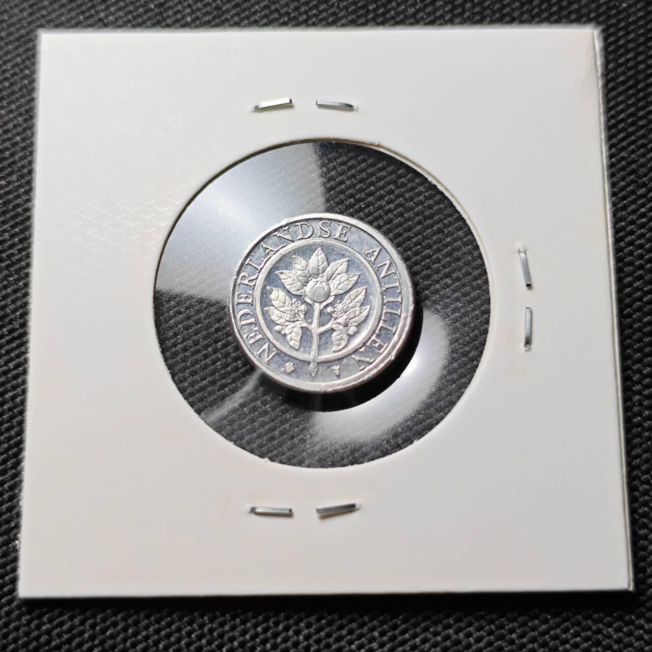 KK钱币收藏小铺 第380期  2月预留时间 周末发货   2002荷属安地列斯5分