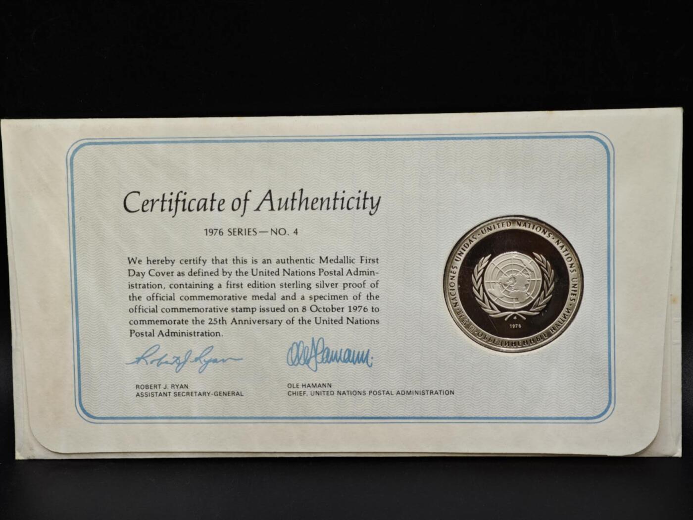 【淘币小摊】实时拍第八百三十拍   银币套币场   满百包邮可预留二周 每周一统一发货   联合国精制银章重20克925银银价260