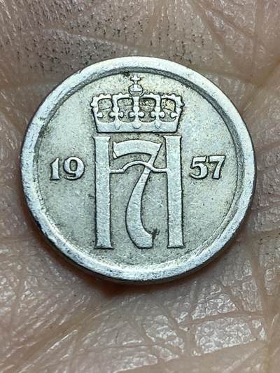 2025年第一百三十七场(总第一百六十三场）外国好品散币场(免佣金) - 挪威🇳🇴1957年10欧尔(哈康七世第六版，关门年)