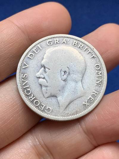 《竞宝斋》第448场 周日，周一，2场连拍 （全场包邮） - 英国1929年乔治五世半克朗银币