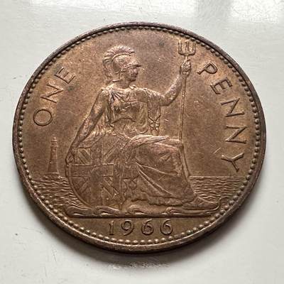 🌹外币初藏🌹🐯2025年第141场  每周二四六晚8️⃣点 接代拍 - 英国1966年一便士 c