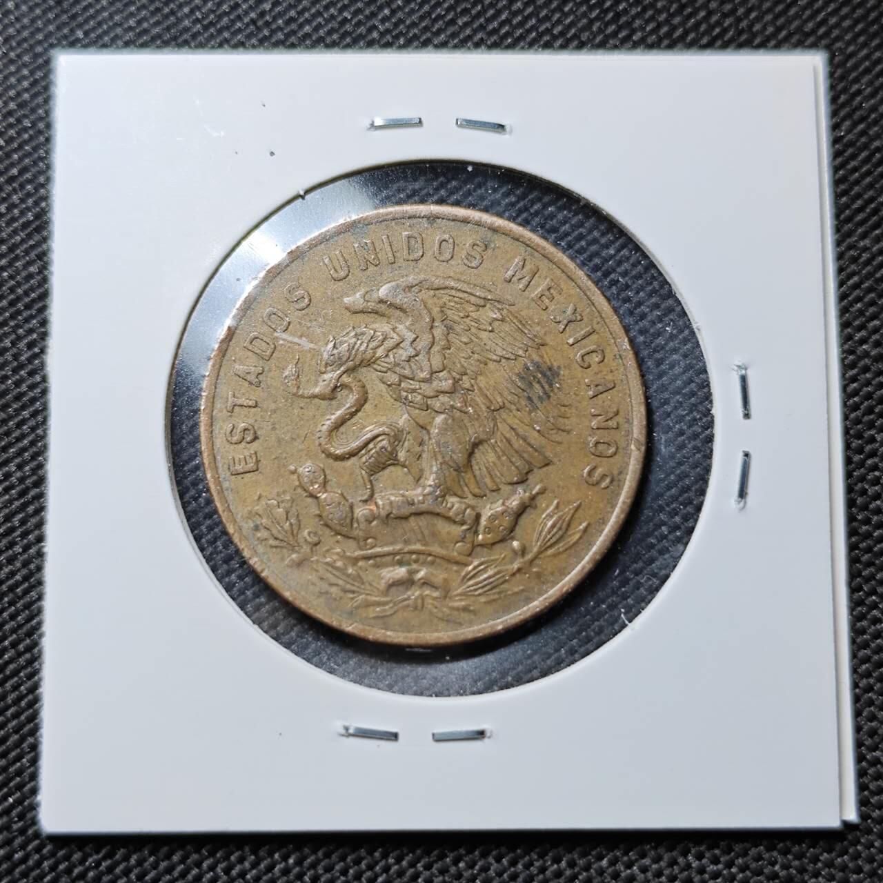 KK钱币收藏小铺 第380期  2月预留时间 周末发货  1960墨西哥20分铜币