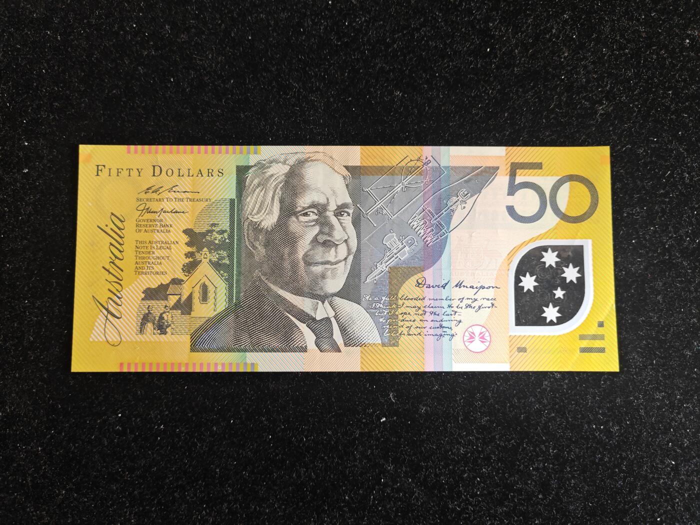 澳大利亚 1998年 早期年份 50元塑料钞 非全新好品