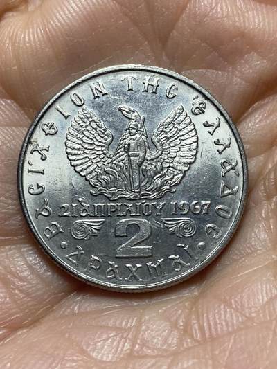 2025年第一百三十七场(总第一百六十三场）外国好品散币场(免佣金) - 少见–希腊1973单年份2德拉克马(军政府时期)