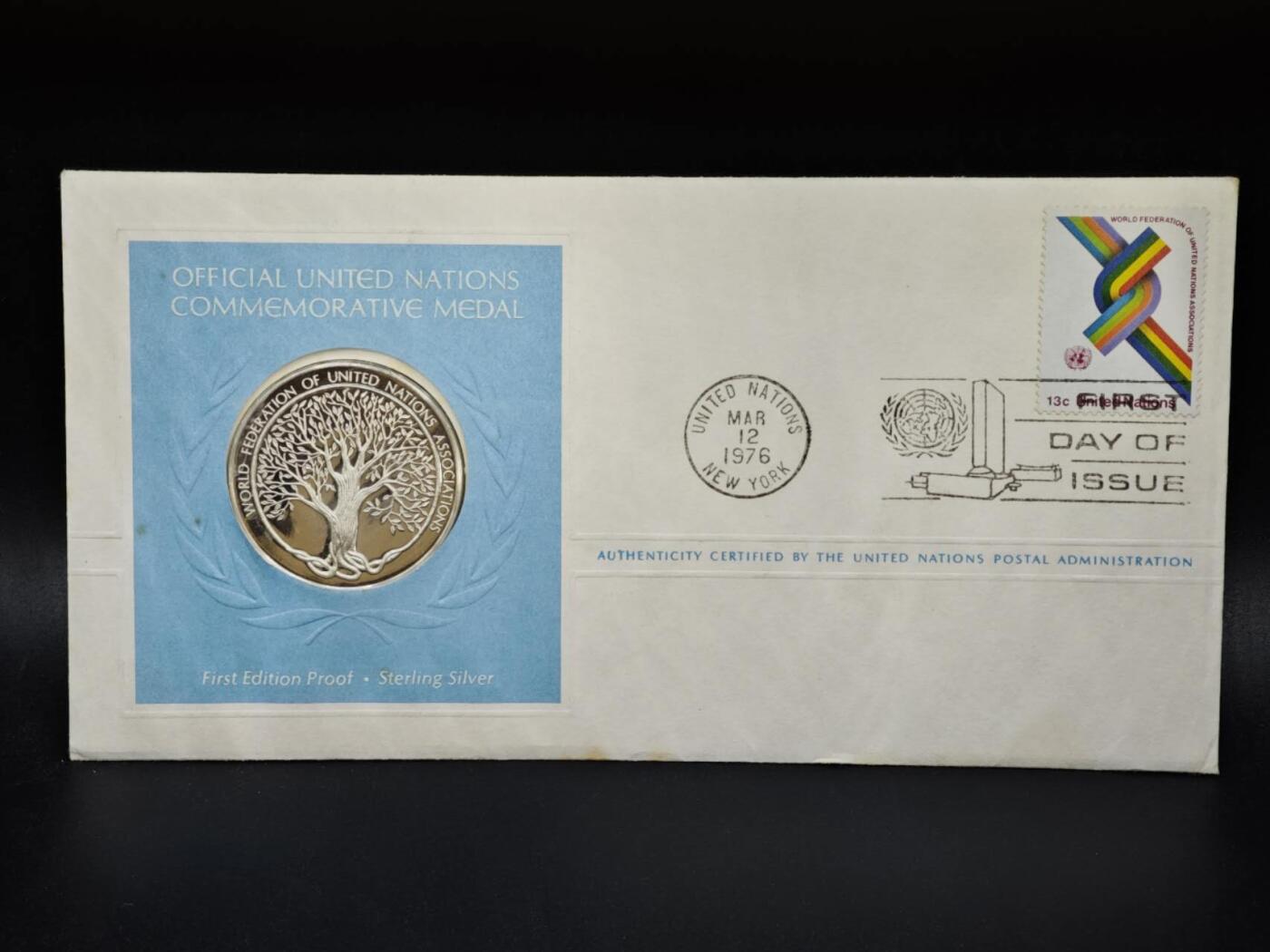 【淘币小摊】实时拍第八百三十拍   银币套币场   满百包邮可预留二周 每周一统一发货   联合国精制银章重20克925银银价260