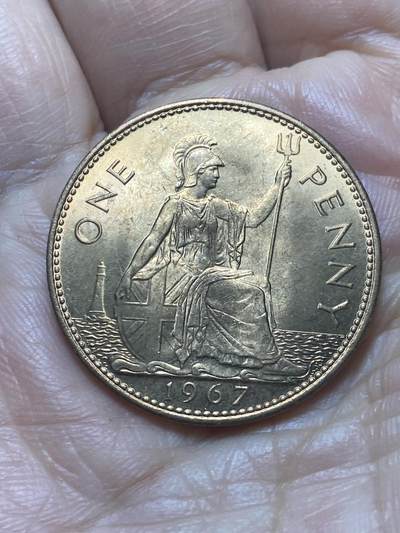 2025年第一百三十七场(总第一百六十三场）外国好品散币场(免佣金) - 原光好品–英国🇬🇧1967年1便士(伊丽莎白二世青年桂冠第二版，普制币关门年)