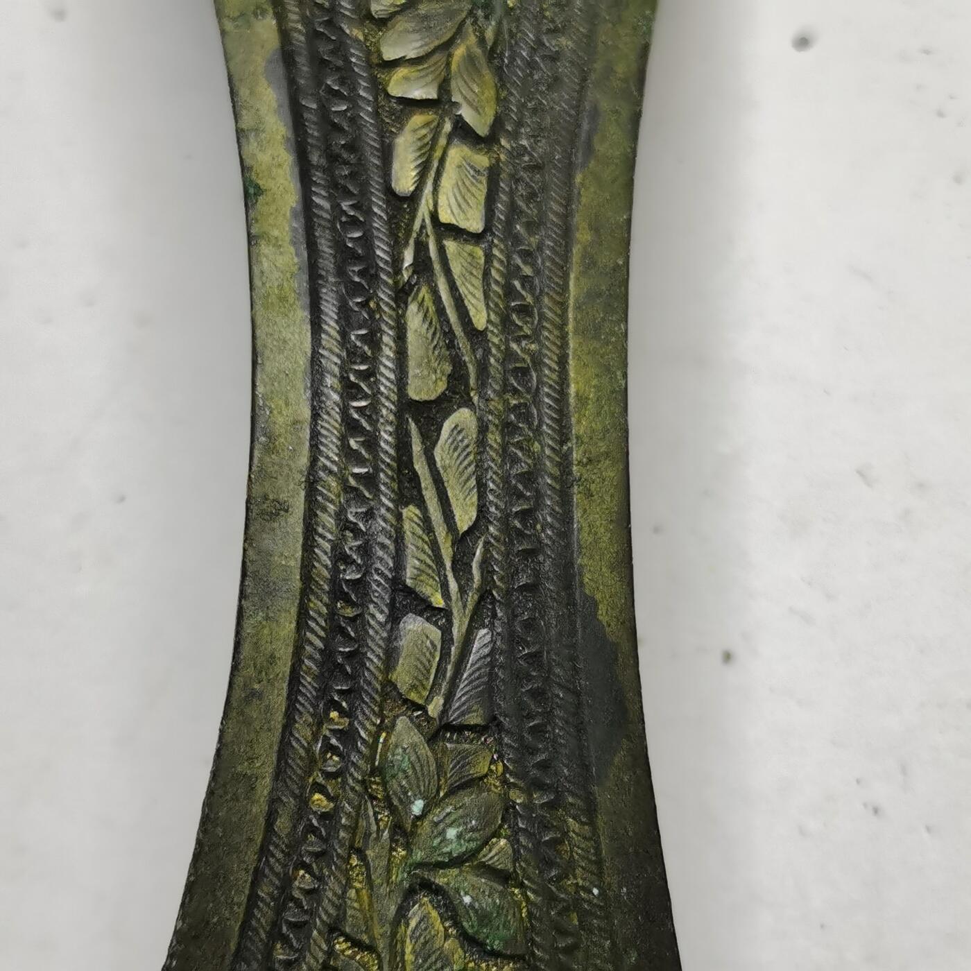 杂件专场89期 清代鎏金花纹发簪，带钢印款