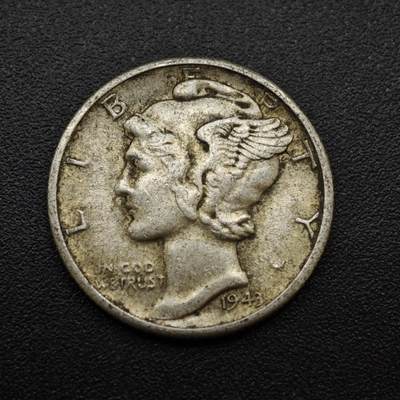 【淘币小摊】实时拍第八百三十拍   银币套币场   满百包邮可预留二周 每周一统一发货   - 美国1943年小飞人10分银币