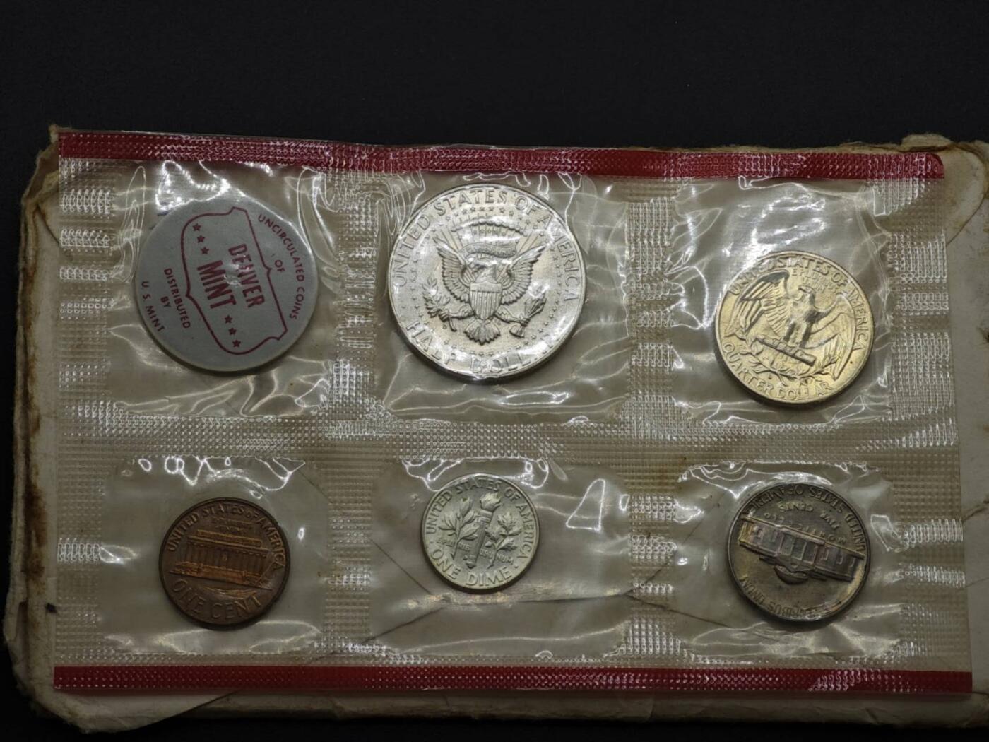 【淘币小摊】实时拍第八百三十拍   银币套币场   满百包邮可预留二周 每周一统一发货   美国1964年肯尼迪套币含3枚银币