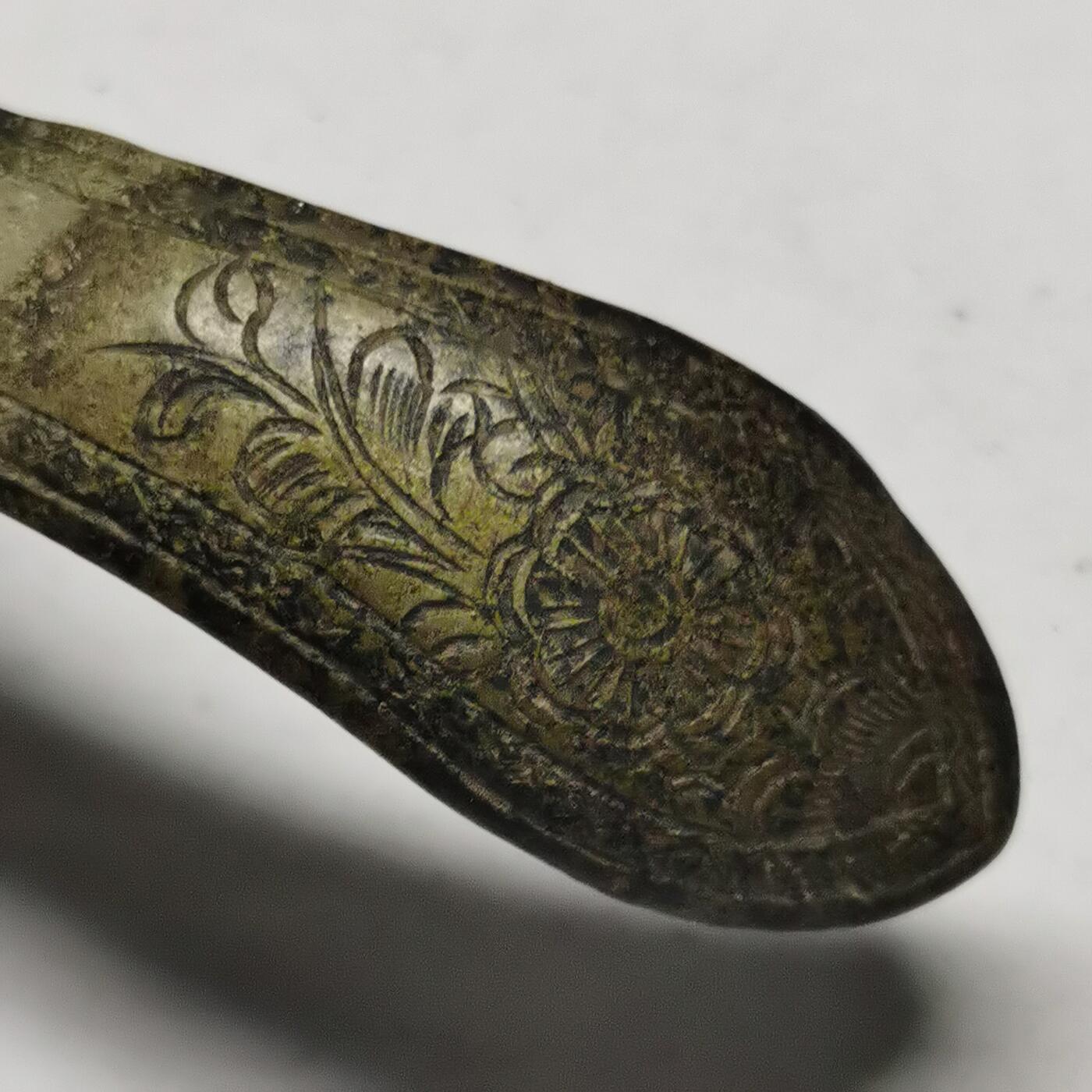 杂件专场89期 清代老银花纹发簪