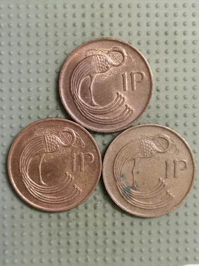 2025年第140场各国散币拍卖（总第140场） - 爱尔兰1便士3枚