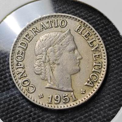 KK钱币收藏小铺 第381期  2月预留时间 周末发货 - 1951瑞士10分