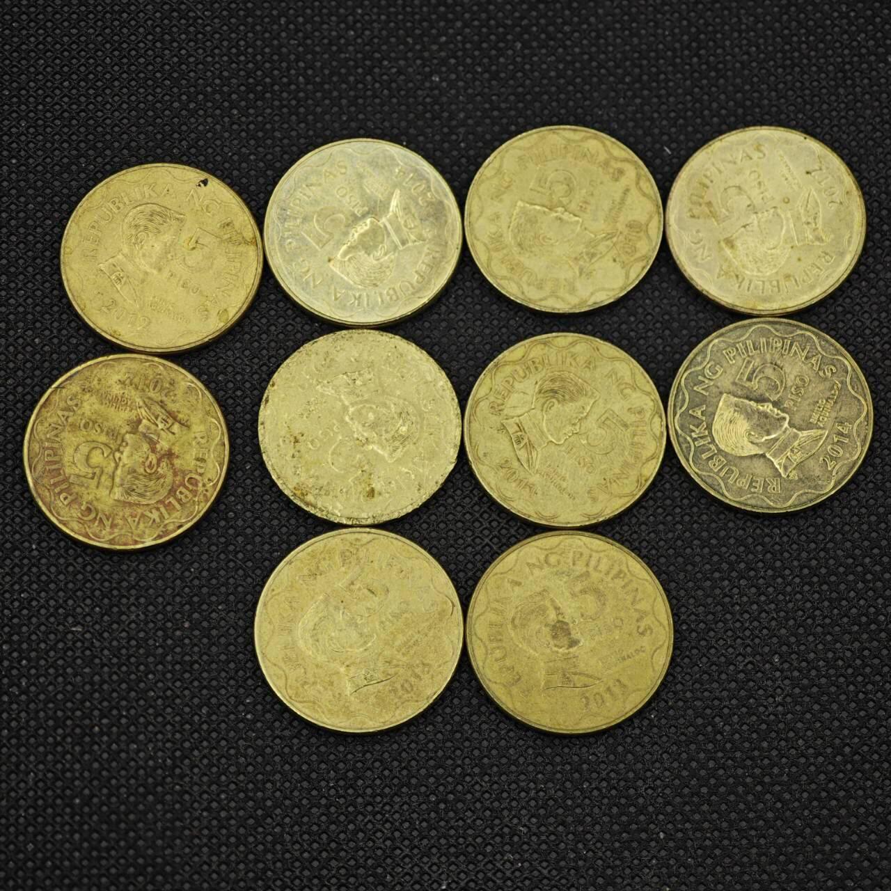 【淘币小摊】实时拍第八百三十一拍   散币场   满百包邮可预留二周 每周一统一发货    菲律宾5比索10枚