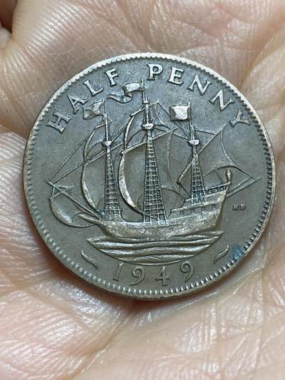 2025年第一百三十七场(总第一百六十三场）外国好品散币场(免佣金) - 英国🇬🇧1949年半便士(乔治六世第二版首发年)