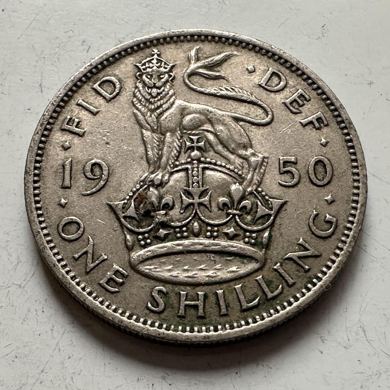 🌹外币初藏🌹🐯2025年第141场  每周二四六晚8️⃣点 接代拍 英国1950年一先令