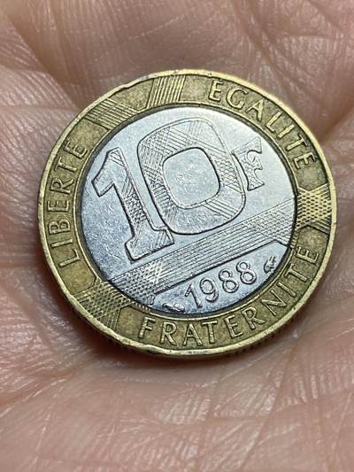 2025年第一百三十七场(总第一百六十三场）外国好品散币场(免佣金) - 法国🇫🇷1988年10法郎(海豚标)