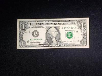 美国纸币 1995年 1美元 L区 非全新 - 美国纸币 1995年 1美元 L区 非全新