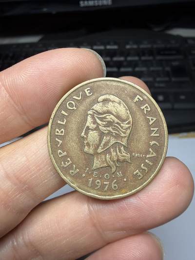 2025年集古藏今外币拍卖第十一期-第1场—（总第291拍），可以寄存60天，满160元包邮。 - 1976年法属新喀里多尼亚100法郎