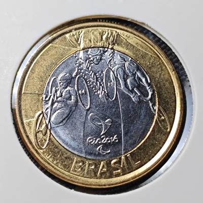 KK钱币收藏小铺 第380期  2月预留时间 周末发货 -  巴西1瑞尔双色币纪念币