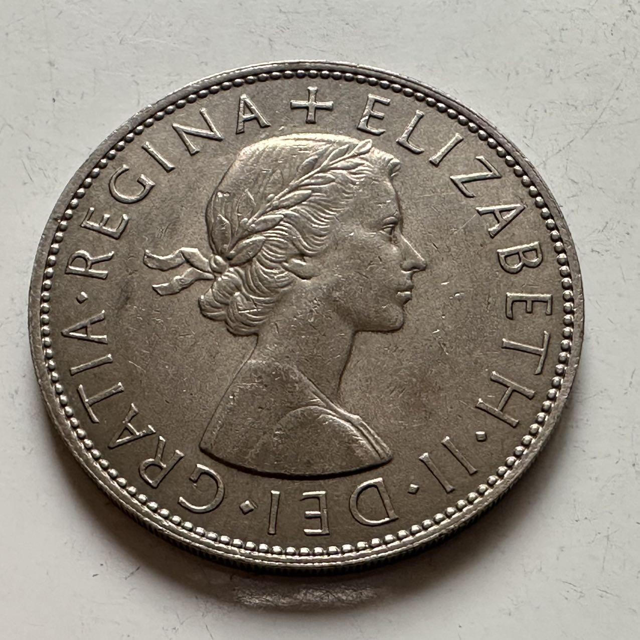 🌹外币初藏🌹🐯2025年第141场  每周二四六晚8️⃣点 接代拍 英国1966年半克朗 a