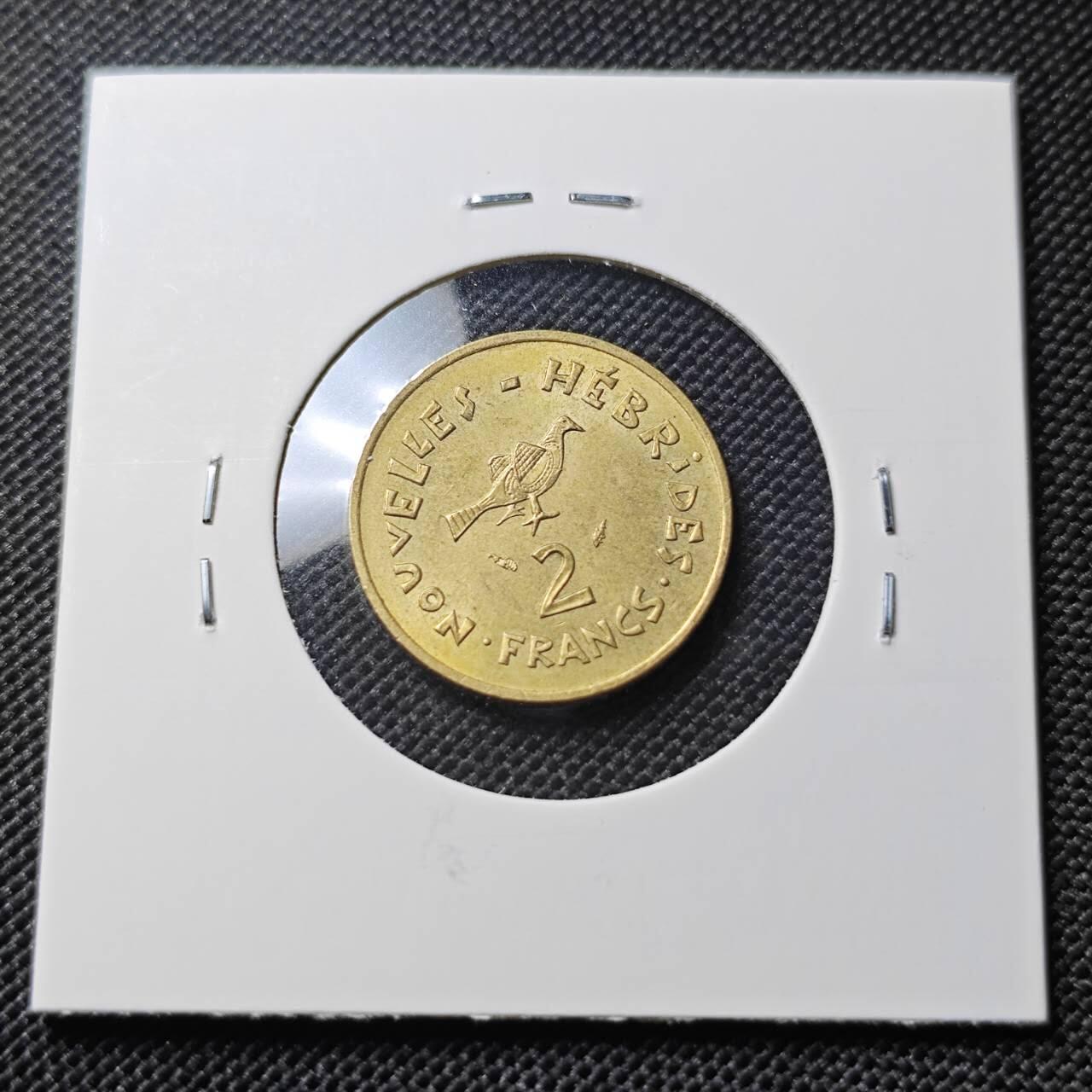 KK钱币收藏小铺 第380期  2月预留时间 周末发货 法属赫布里底2法郎 
