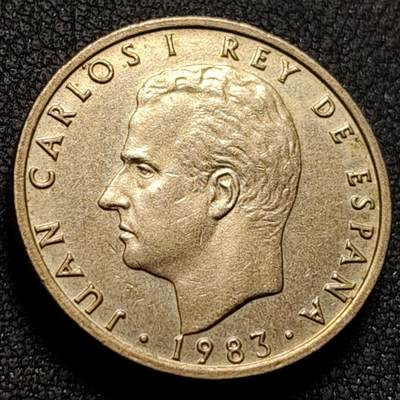 泉币菌-第147场-精品福利场 - 好品 双柱 西班牙100比萨塔硬币 80年代版 直径24.5MM加厚黄铜币 花边