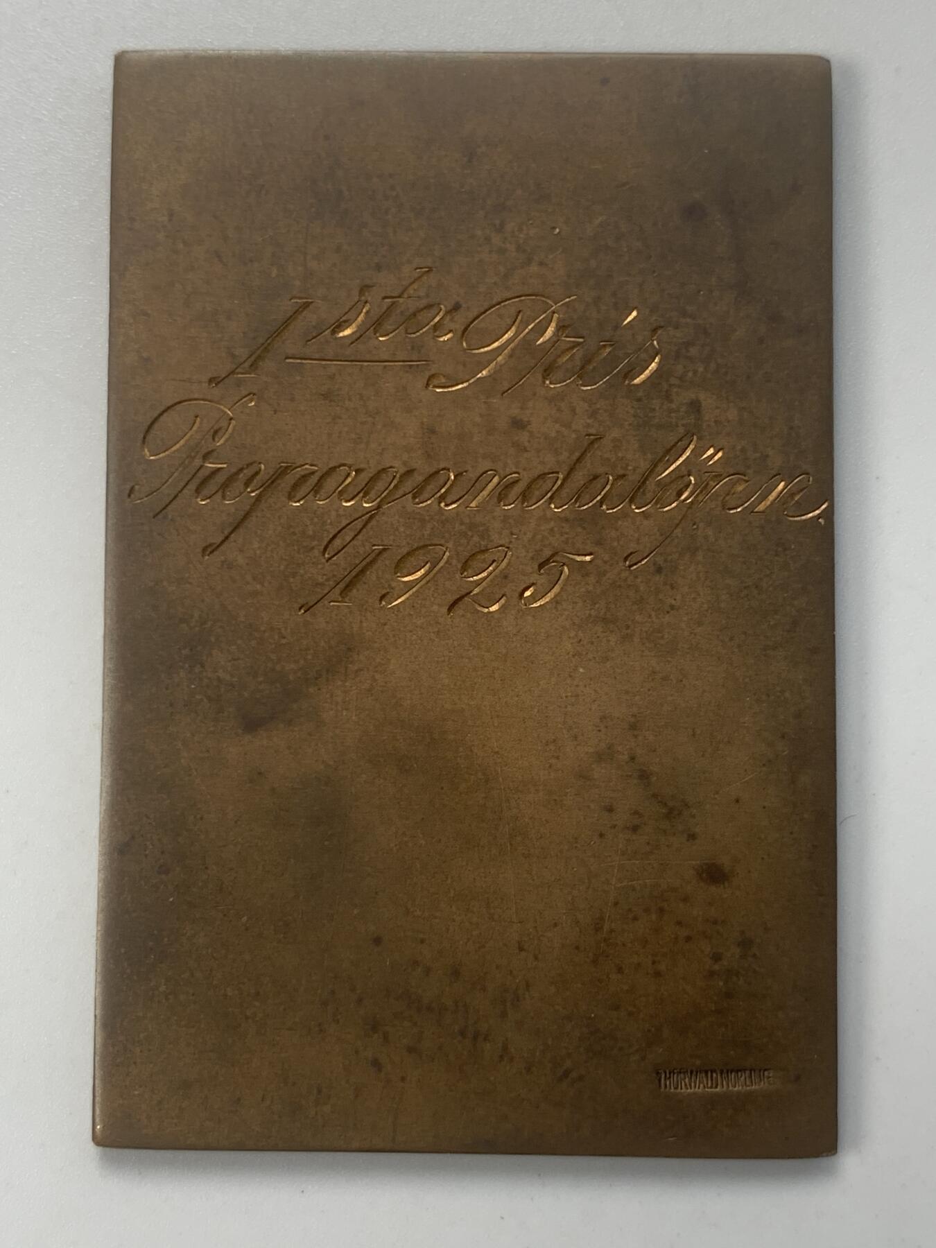 掌中浮雕-藏着的欧洲第046场 1925年瑞典体育协会铜章，40*60.5mm，45.85g