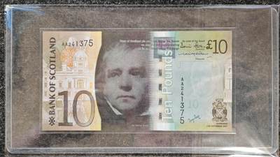 【礼羽收藏】🌏世界钱币拍卖第116期 - 【AA首冠】欧洲，英国，苏格兰，2007年，10磅，全新UNC