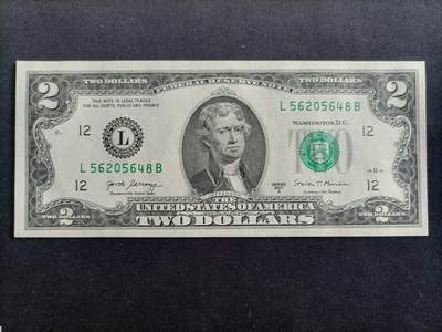 【游宝拍卖】乙巳蛇年97期 周六集拍 - 美国-2美元【SERIES-2017A 全新UNC】