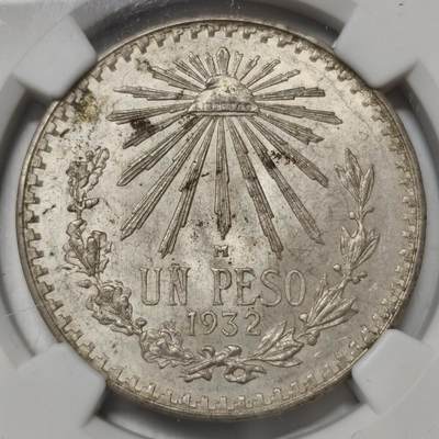 老蟹的宝藏🏴‍☠️ V - NGC MS64 墨西哥1932M 25比索银币